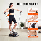 VEVOR Stair Stepper for Exercise at Home Mini Stepper with Resistance Band - Side View