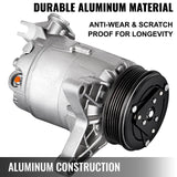 VEVOR A/C Compressor with Clutch Fit For 2006-2011 Chevrolet Impala / Monte Carlo / Malibu / Pontiac G6 3.5L 3.9L - Front View