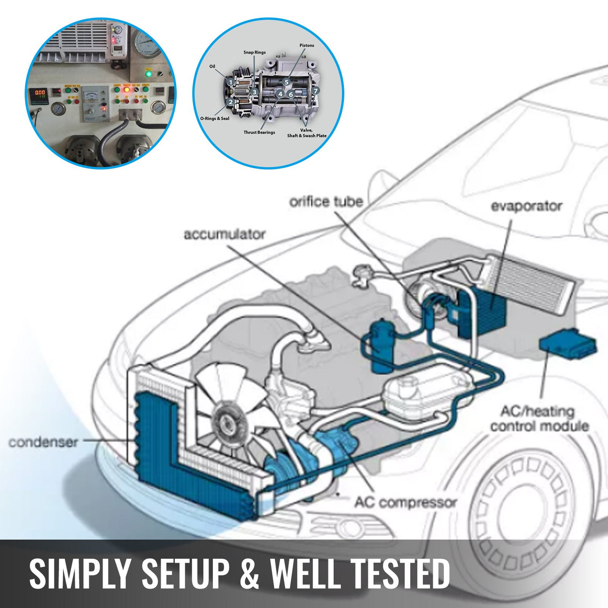 VEVOR A/C Compressor with Clutch Fit For 2006-2011 Chevrolet Impala / Monte Carlo / Malibu / Pontiac G6 3.5L 3.9L