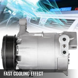 VEVOR A/C Compressor with Clutch Fit For 2006-2011 Chevrolet Impala / Monte Carlo / Malibu / Pontiac G6 3.5L 3.9L - Top-Down View