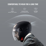 VEVOR 3/4-Face Motorcycle Helmet Motocross Helmet with Bluetooth Communication - 45-Degree Angle