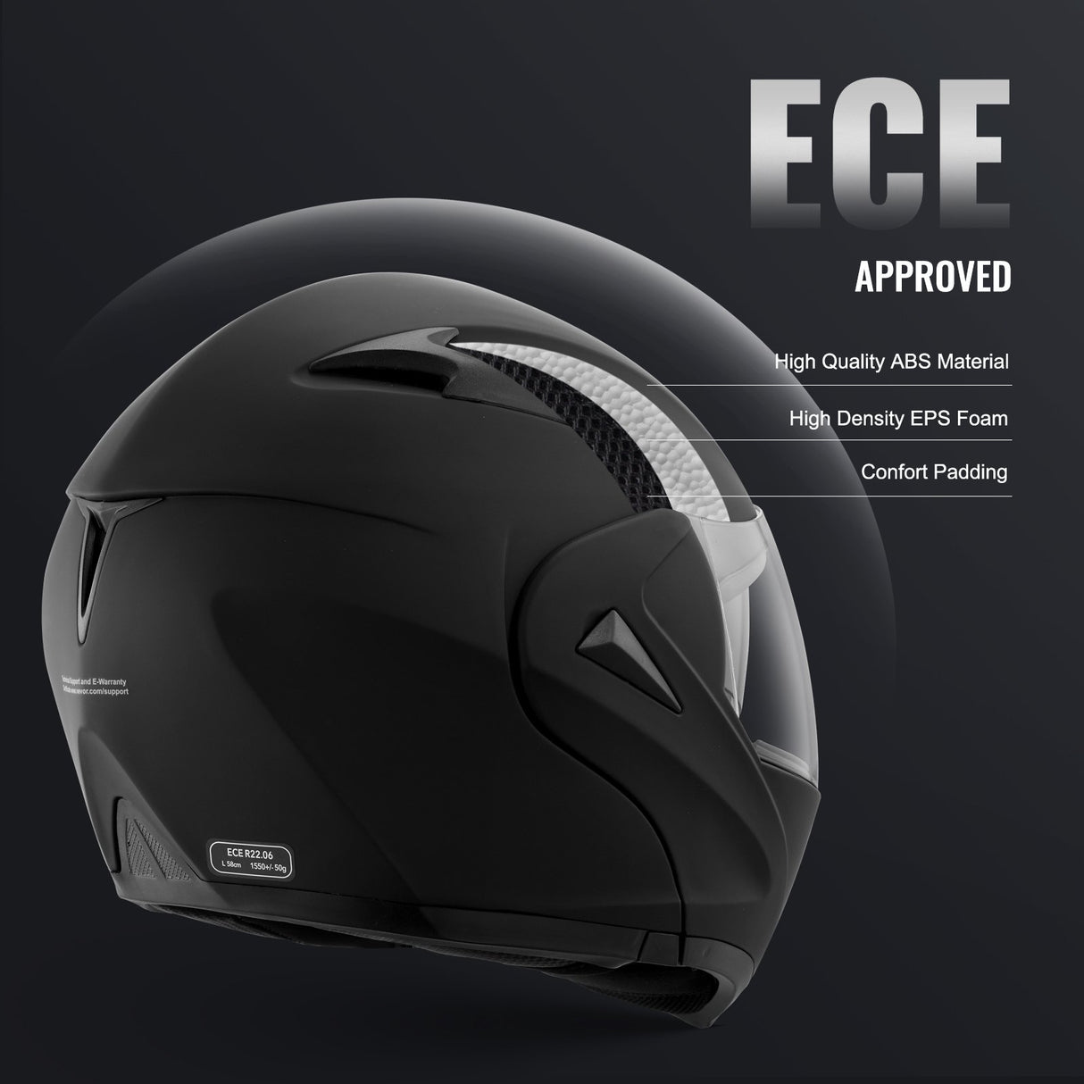 Unmasked Motorcycle Helmet Motocross Helmet with Bluetooth Communication
