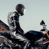 VEVOR Unmasked Motorcycle Helmet Motocross Helmet with Bluetooth Communication - Low Angle