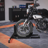 VEVOR Motorcycle Wheel Chock Upright, 816.5 kg Capacity, Heavy-duty Steel Motorcycle Front Wheel Stand with 6 Adjustable Holes, For 381-558.8 mm Off-Road Motorcycles, Standard Motorcycles