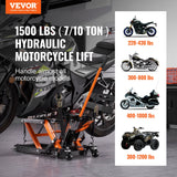 VEVOR Motorcycle Hydraulic Pump Jack 1500 LBS ATV Dirt Bike Stand - Front View