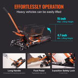 VEVOR Motorcycle Hydraulic Pump Jack 1500 LBS ATV Dirt Bike Stand - Side View