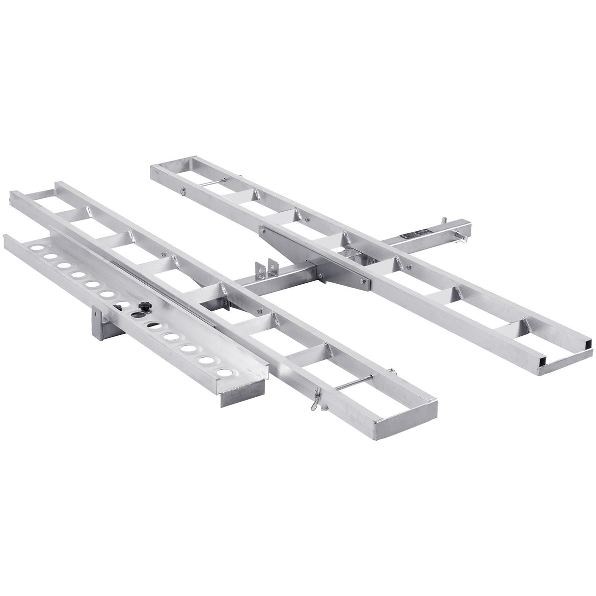 VEVOR Motorcycle Carrier, 2-Bike 272.15KGS Aluminum Motorcycle Carrier Hitch Mount, Loading Ramp, Sc