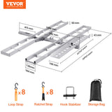 VEVOR Motorcycle Carrier, 2-Bike 272.15KGS Aluminum Motorcycle Carrier Hitch Mount, Loading Ramp, Sc