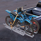 VEVOR Motorcycle Carrier, 2-Bike 272.15KGS Aluminum Motorcycle Carrier Hitch Mount, Loading Ramp, Sc - Low Angle