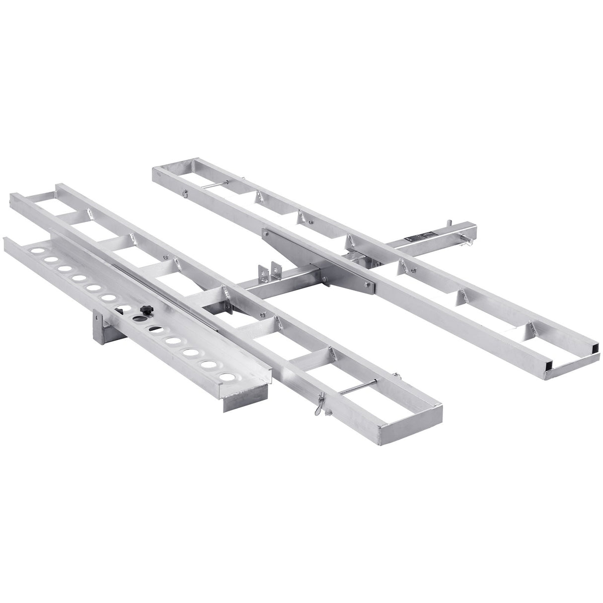 VEVOR Motorcycle Carrier, 2-Bike 272.15KGS Aluminum Motorcycle Carrier Hitch Mount, Loading Ramp, Sc