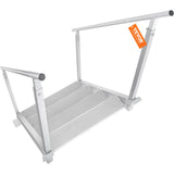 VEVOR Dock Ladder 4 Step, Dock Stairs 30''-38'' Adjustable Height, 227 kgs Load Capacity, Aluminum Pontoon Boat Ladder with Dual Handrails & Nonslip Mat for Ship/Lake/Pool/Marine Boarding - Extra Image