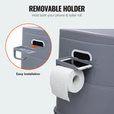 VEVOR Portable Toilet for Camping, Porta Potty with 5L Detachable Inner Bucket & Removable Paper Holder, Commode with Dual Lids, Travel Toilet for Adults Kids Outdoor Camping Car Long Road Trips - Side View