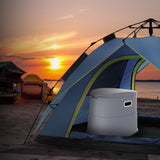 VEVOR Portable Toilet for Camping, Porta Potty with 5L Detachable Inner Bucket & Removable Paper Holder, Commode with Dual Lids, Travel Toilet for Adults Kids Outdoor Camping Car Long Road Trips - Low Angle