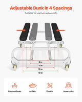 VEVOR Watercraft PWC Dolly Boat 454 kg Capacity Jet Ski Stand Storage Cart - Top-Down View