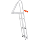 VEVOR Dock Ladder, Removable 3 Steps, 159 kg Load Capacity, Aluminum Alloy Pontoon Boat Ladder with 101.6 mm Wide Step & Nonslip Rubber Mat, Easy to Install for Ship/Lake/Pool/Marine Boarding - Extra Image