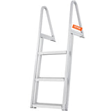 VEVOR Dock Ladder, Removable 3 Steps, 159 kg Load Capacity, Aluminum Alloy Pontoon Boat Ladder with 101.6 mm Wide Step & Nonslip Rubber Mat, Easy to Install for Ship/Lake/Pool/Marine Boarding - Extra Image