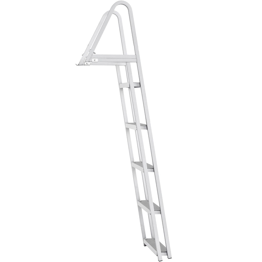 Removable Dock Ladder 5 Steps, 159 kg Load Capacity, Pontoon Boat Ladder with 4'' Wide Step & Nonslip Design for Ship/Lake/Pool/Marine Boarding