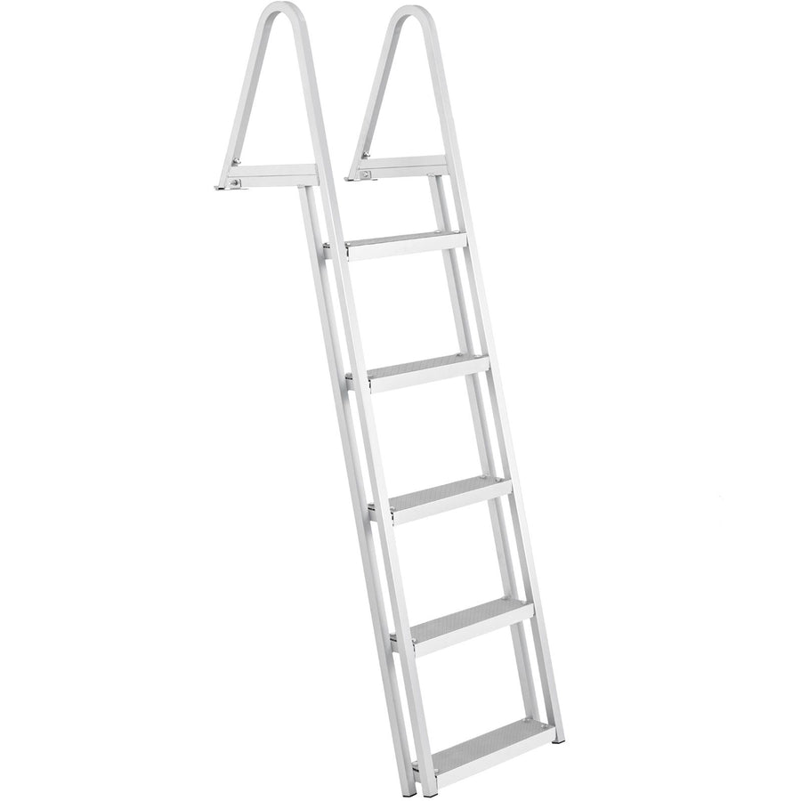 Removable Dock Ladder 5 Steps, 159 kg Load Capacity, Pontoon Boat Ladder with 4'' Wide Step & Nonslip Design for Ship/Lake/Pool/Marine Boarding