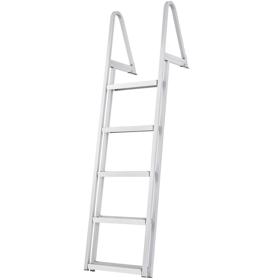 Removable Dock Ladder 5 Steps, 159 kg Load Capacity, Pontoon Boat Ladder with 4'' Wide Step & Nonslip Design for Ship/Lake/Pool/Marine Boarding