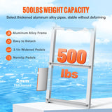 VEVOR Dock Ladder, Removable 3 Steps, 227 kg Load Capacity, Aluminum Alloy Pontoon Boat Ladder with 7.9 cm Wide Step & Nonslip Rubber Mat, Easy to Install for Ship/Lake/Pool/Marine Boarding - Side View