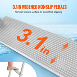 VEVOR Dock Ladder, Removable 3 Steps, 227 kg Load Capacity, Aluminum Alloy Pontoon Boat Ladder with 7.9 cm Wide Step & Nonslip Rubber Mat, Easy to