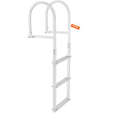 VEVOR Dock Ladder, Removable 3 Steps, 227 kg Load Capacity, Aluminum Alloy Pontoon Boat Ladder with 7.9 cm Wide Step & Nonslip Rubber Mat, Easy to Install for Ship/Lake/Pool/Marine Boarding - Extra Image