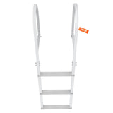 VEVOR Dock Ladder, Removable 3 Steps, 227 kg Load Capacity, Aluminum Alloy Pontoon Boat Ladder with 7.9 cm Wide Step & Nonslip Rubber Mat, Easy to Install for Ship/Lake/Pool/Marine Boarding - Extra Image