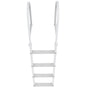 Dock Ladder, Removable 4 Steps, 500 lbs Load Capacity, Aluminum Alloy Pontoon Boat Ladder with 3.1'' Wide Step & Nonslip Rubber Mat, Easy to Install for Ship/Lake/Pool/Marine Boarding