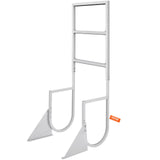 VEVOR Dock Ladder, Flip-Up 3 Steps, 159 kg Load Capacity, Aluminum Alloy Pontoon Boat Ladder with 50.8 mm Wide Step & Nonslip Rubber Mat, Easy to