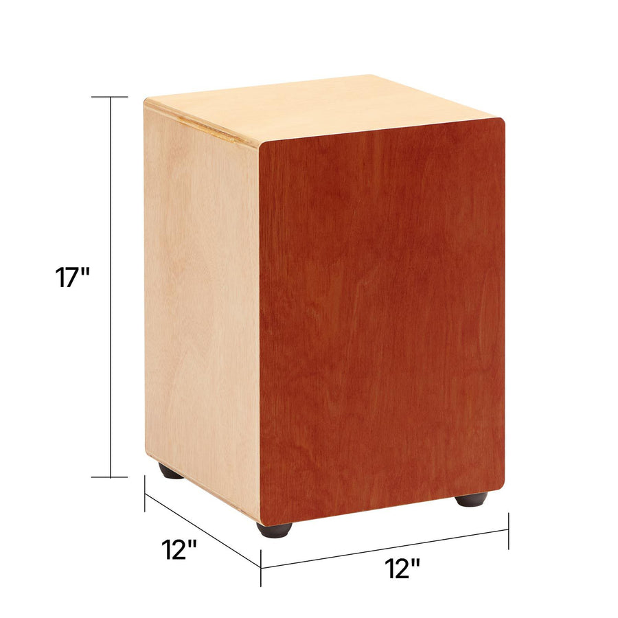 Cajon Box Drum, with Internal Guitar Strings, Lightweight Wooden Percussion Box, Portable Birch Wood Drum Musical Instrument with Silicone Feet, for Beginner & Professional, 305 x 305 x 430 mm