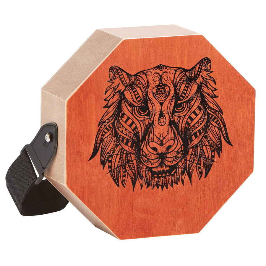 Unique Cajon Box Drum, with Internal  Guitar Strings, Portable Wooden Percussion Box, Birch Wood Drum Musical Instrument with Adjustable Strap, for Beginners & Professionals, 295 x 295 x 100 mm