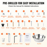 VEVOR Pet Feeding Station w/ 2 Elevated Dog Bowls Dog Food & Toy Storage Cabinet - Top-Down View