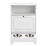 VEVOR Pet Feeding Station w/ 2 Elevated Dog Bowls Dog Food & Toy Storage Cabinet - Extra Image