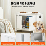 VEVOR Pet Feeding Station w/ 2 Elevated Dog Bowls Dog Food & Toy Storage Cabinet - Rear View