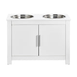 VEVOR Pet Feeding Station w/ 2 Elevated Dog Bowls Dog Food & Toy Storage Cabinet - Extra Image