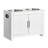 VEVOR Pet Feeding Station w/ 2 Elevated Dog Bowls Dog Food & Toy Storage Cabinet - Extra Image