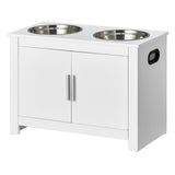 VEVOR Pet Feeding Station w/ 2 Elevated Dog Bowls Dog Food & Toy Storage Cabinet - Extra Image