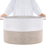VEVOR Cotton Rope Storage Basket 87L Woven Blanket Basket 20 x 20 x 14 in - Extra Image