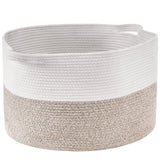 VEVOR Cotton Rope Storage Basket 87L Woven Blanket Basket 20 x 20 x 14 in