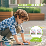 VEVOR Easel Accessory Set Chalk & Markers & Paper Rolls 32PCS for Standing Easel - 45-Degree Angle