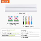 VEVOR Easel Accessory Set Chalk & Markers & Paper Rolls 32PCS for Standing Easel - Close-Up Angle