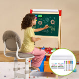 VEVOR Easel Accessory Set Chalk & Markers & Paper Rolls 32PCS for Standing Easel - Low Angle