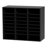 VEVOR Wood Literature Organizer Adjustable File Sorter 24 Compartments Black - Extra Image