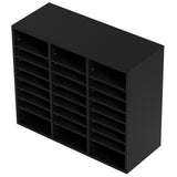 VEVOR Wood Literature Organizer Adjustable File Sorter 24 Compartments Black - Extra Image