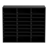 VEVOR Wood Literature Organizer Adjustable File Sorter 24 Compartments Black - Extra Image