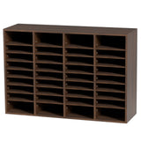 VEVOR Literature Organizers, 36 Compartments Office Mailbox with Adjustable Shelves, Wood Literature Sorter 997x305x680 mm for Office, Home, Classroom, Mailrooms Organization, EPA Certified Brown - Extra Image