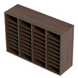 VEVOR Literature Organizers, 36 Compartments Office Mailbox with Adjustable Shelves, Wood Literature Sorter 997x305x680 mm for Office, Home, Classroom, Mailrooms Organization, EPA Certified Brown