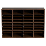 VEVOR Literature Organizers, 36 Compartments Office Mailbox with Adjustable Shelves, Wood Literature Sorter 997x305x680 mm for Office, Home, Classroom, Mailrooms Organization, EPA Certified Brown