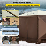 VEVOR Pop-up Camping Gazebo Camping Canopy Shelter 6 Sided 10' x 10' Sun Shade - Rear View