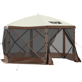 VEVOR Pop-up Camping Gazebo Camping Canopy Shelter 6 Sided 10' x 10' Sun Shade - Extra Image